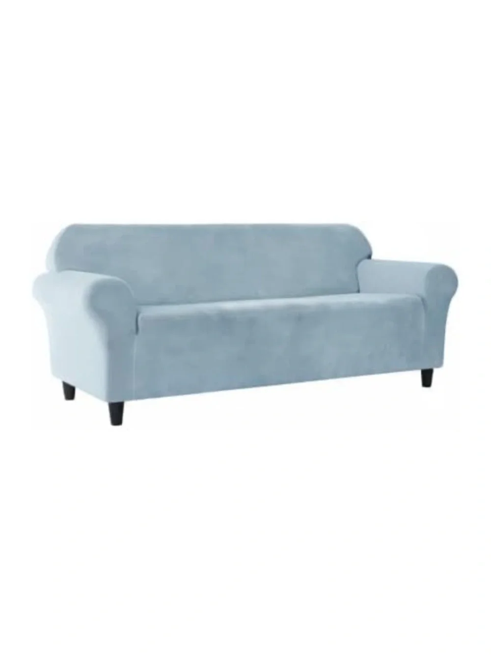 Pet & Kid Friendly VELVETY Soft Sofa Slipcover-LIGHT BLUE